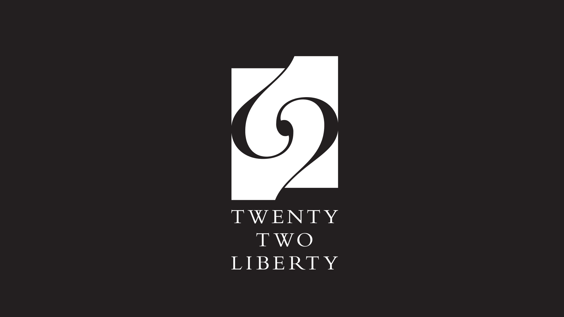 22 Liberty logo on black background
