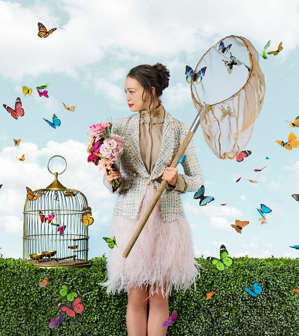 stratus butterfly girl with net