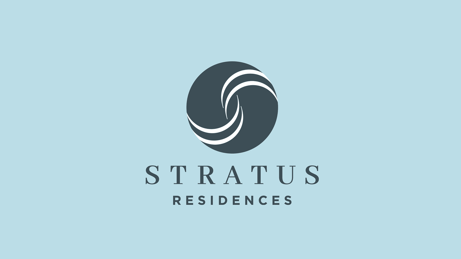 Stratus logo on light blue background