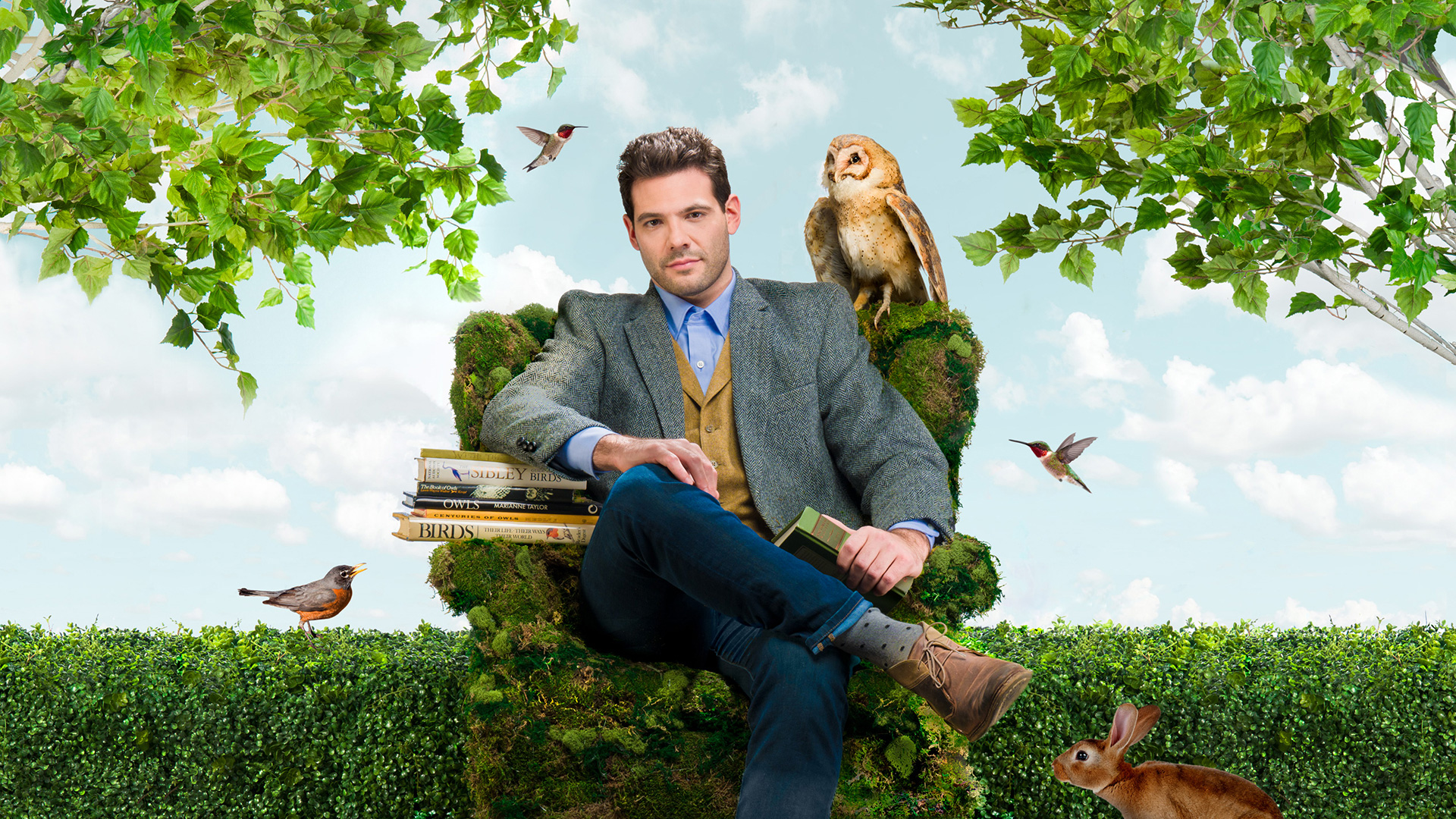 stratus residences man with owl on shoulder by best boston ad agency