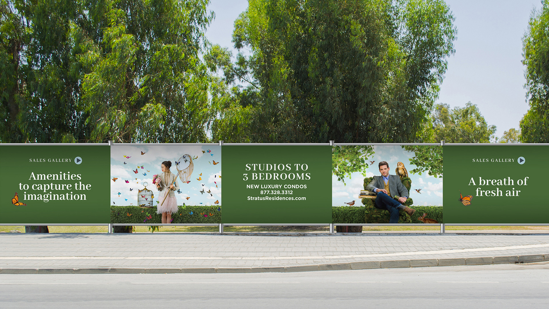 Stratus fence scrim with branding