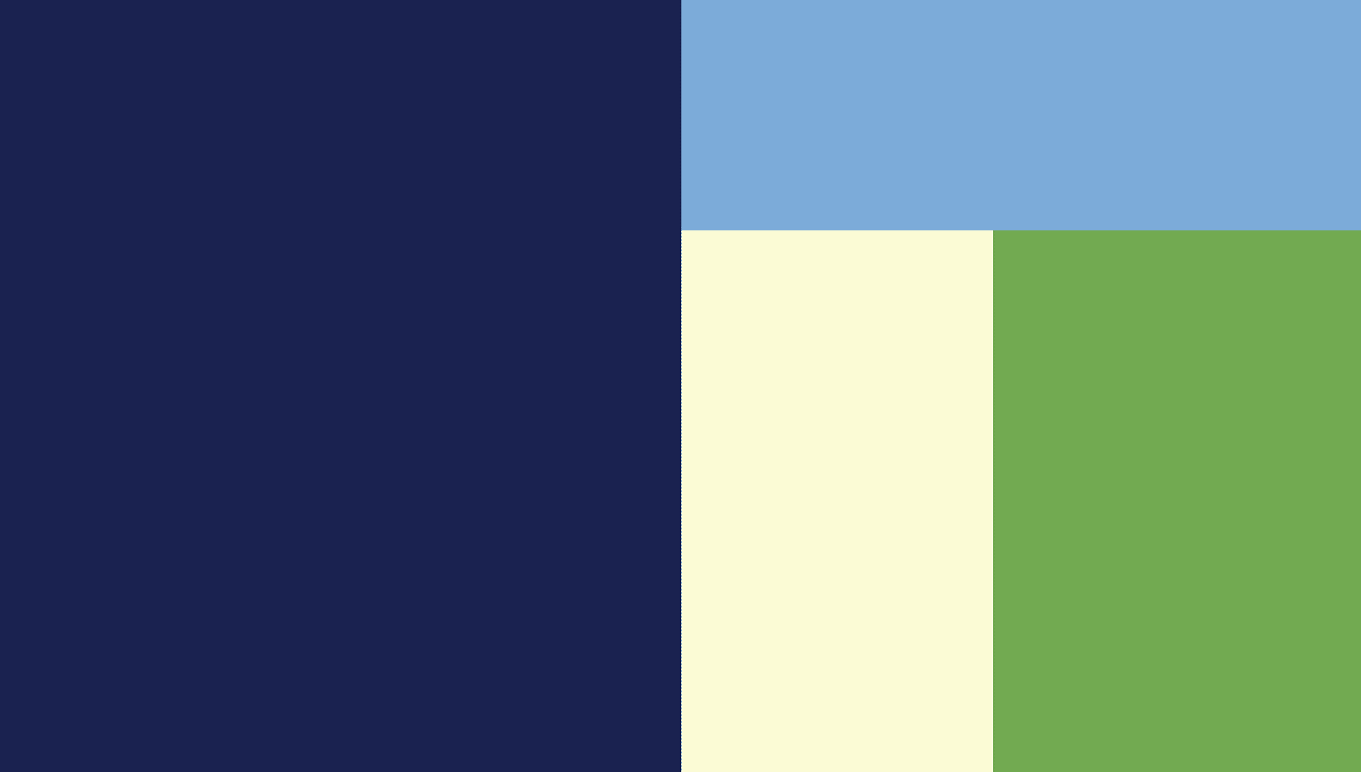 blue, cream and green color pallet for Turner Hill brand