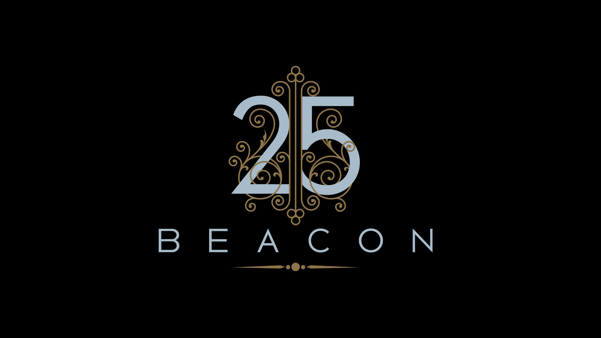 25 Beacon logo on black