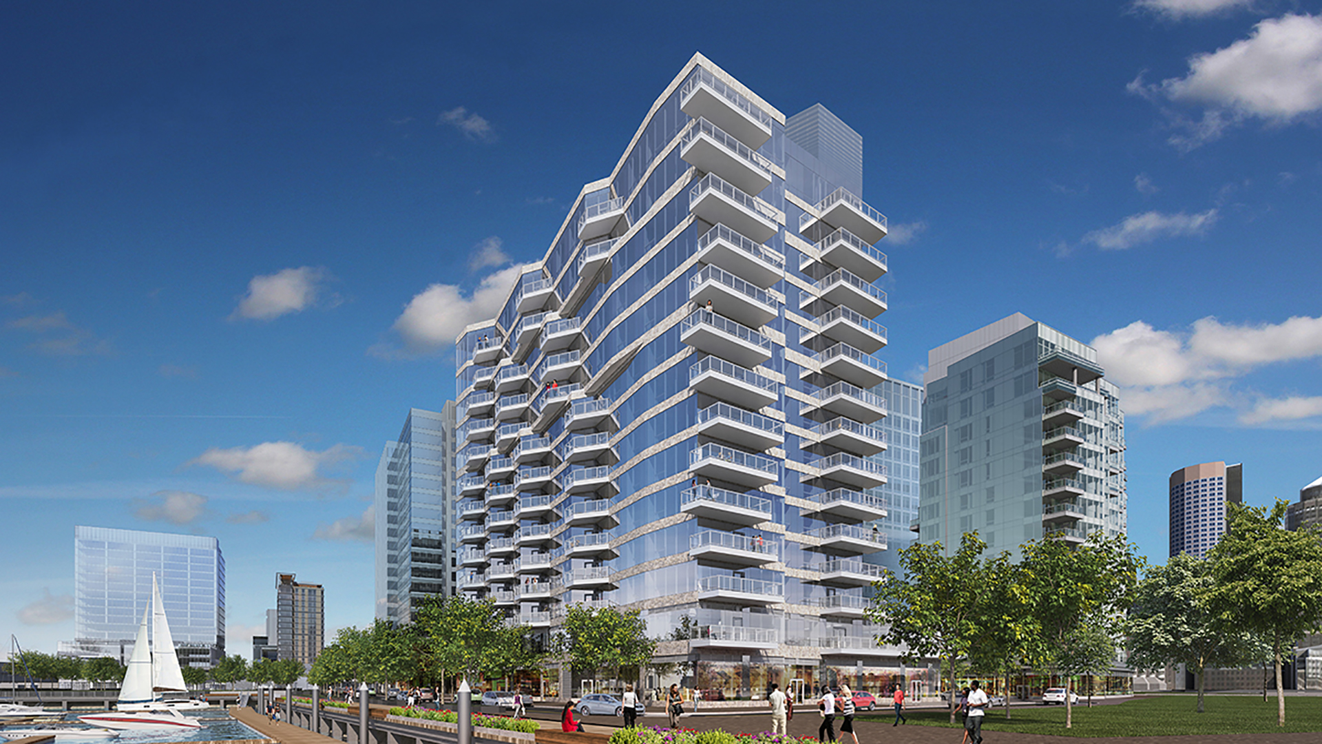50 liberty exterior rendering from water