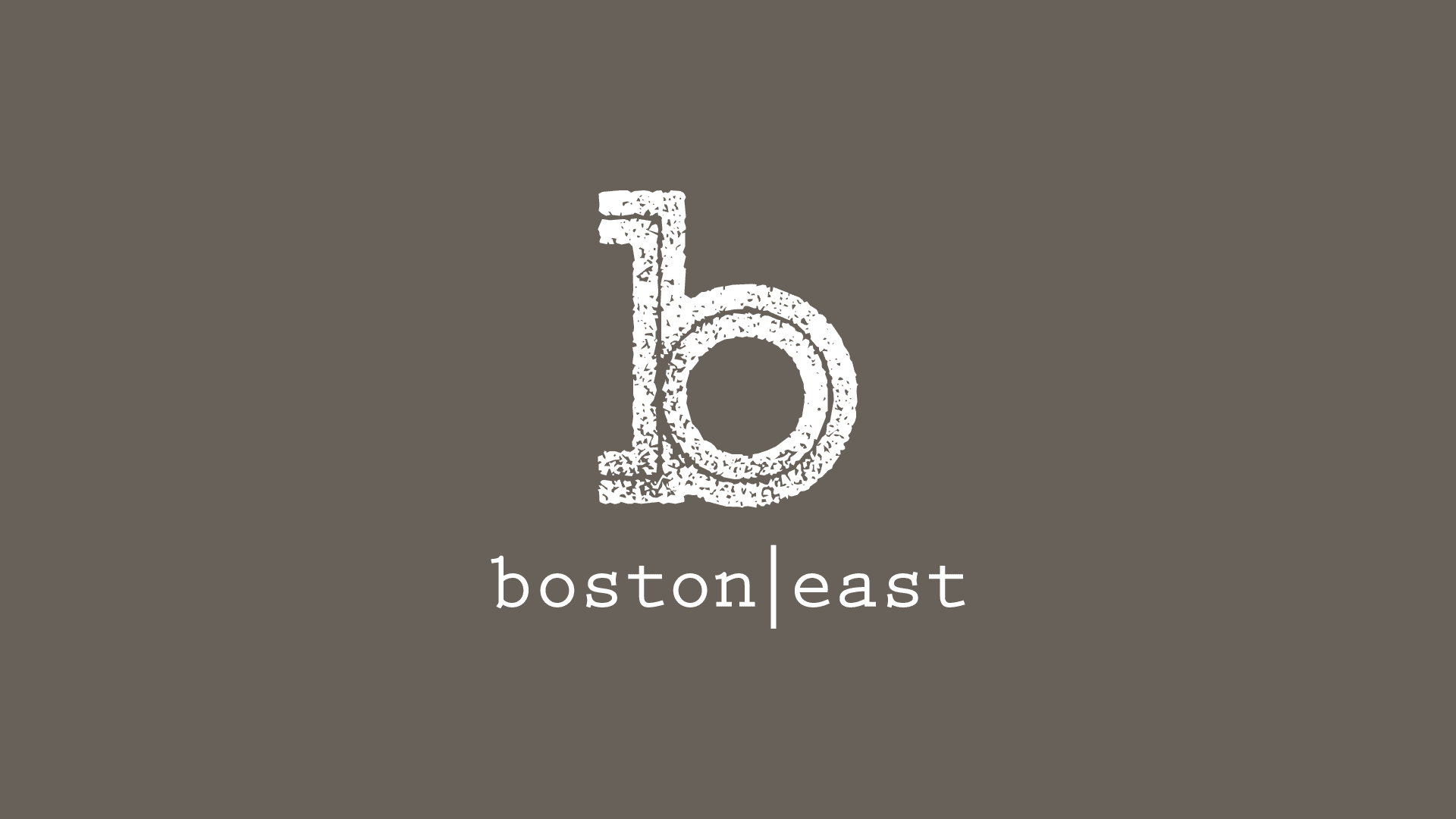Boston East logo on gray background