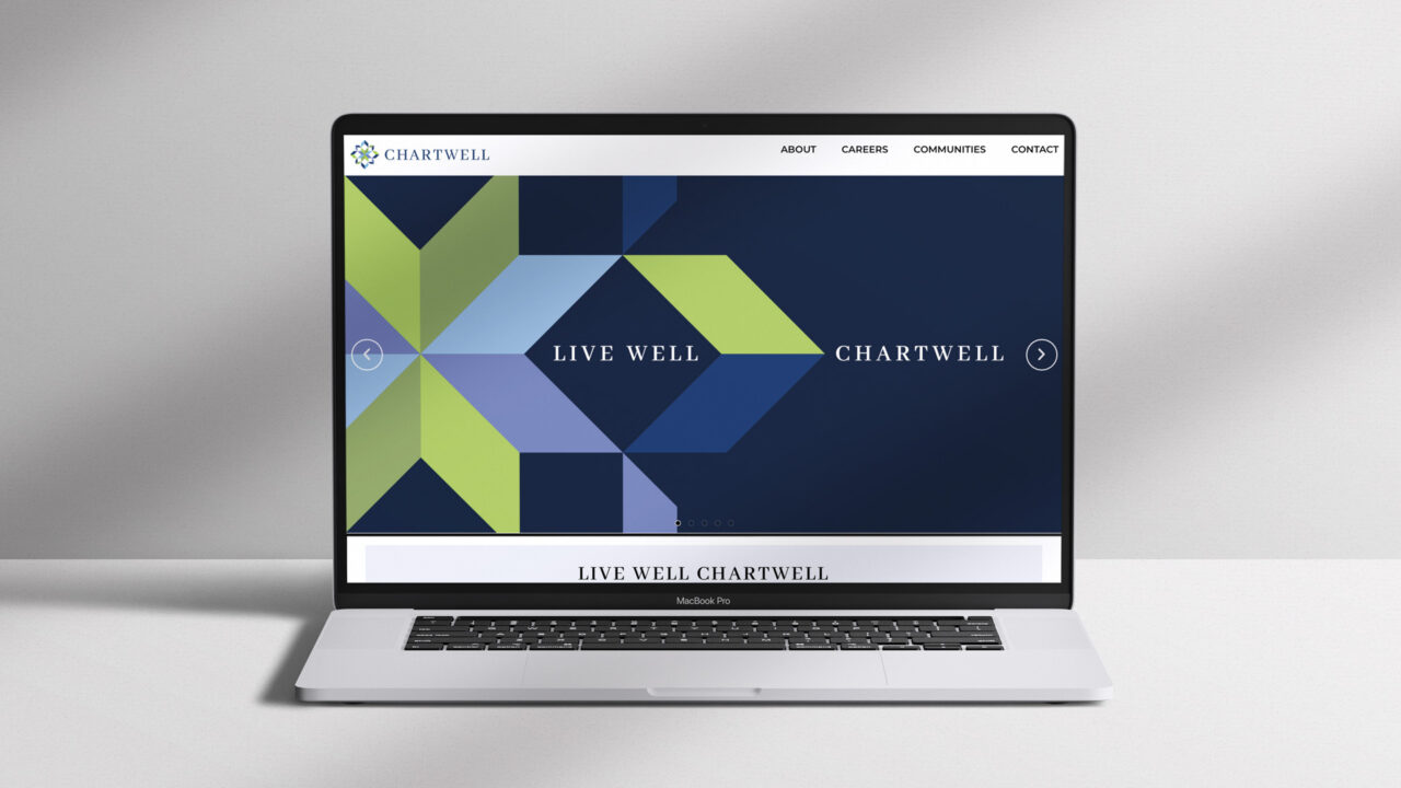 Chartwell website on laptop