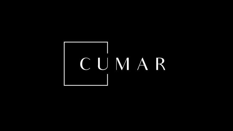 cumar logo white on black