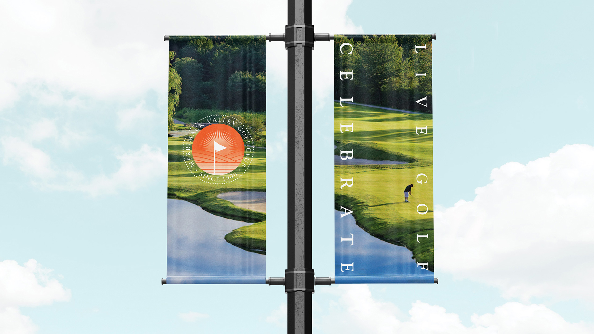 merrimack golf club pole signs