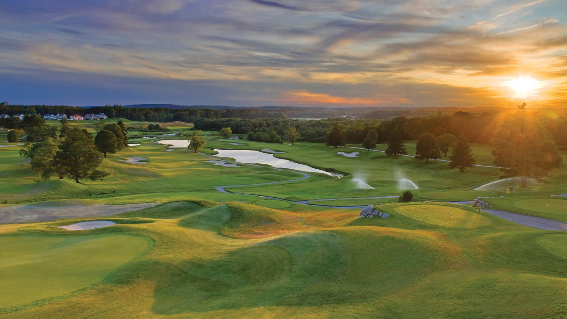 merrimack golf club sunset photo of golf course