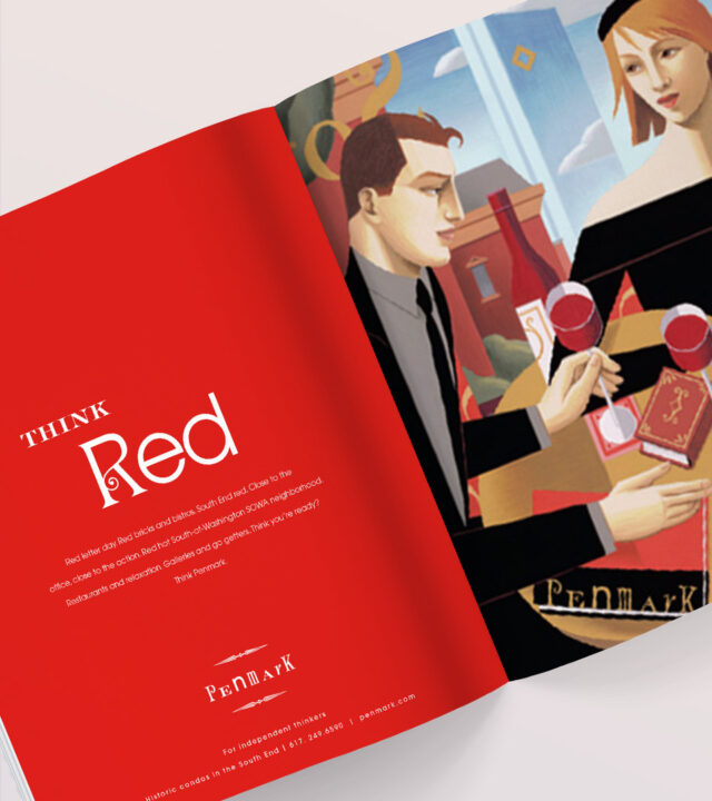 Penmark Think Red magazine ad spread