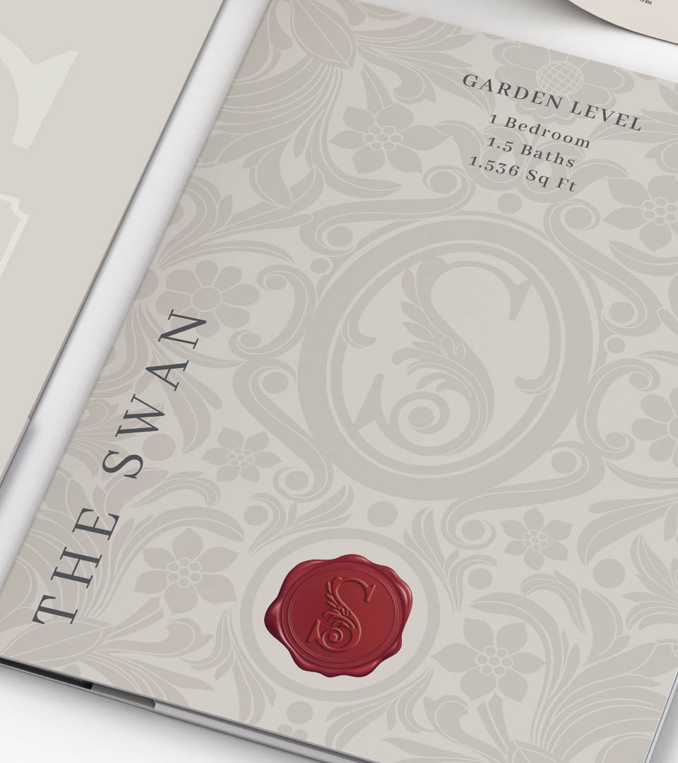 signet floor plan folded by best boston branding agency