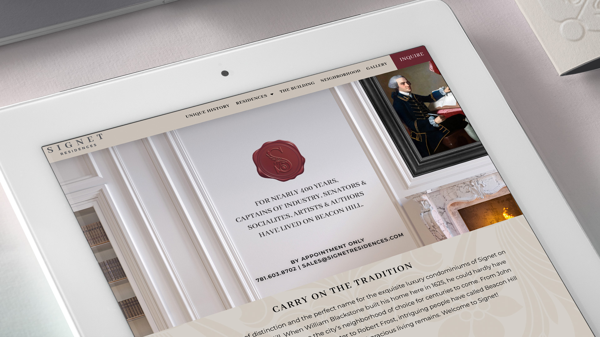 signet ipad with website by best website design agency