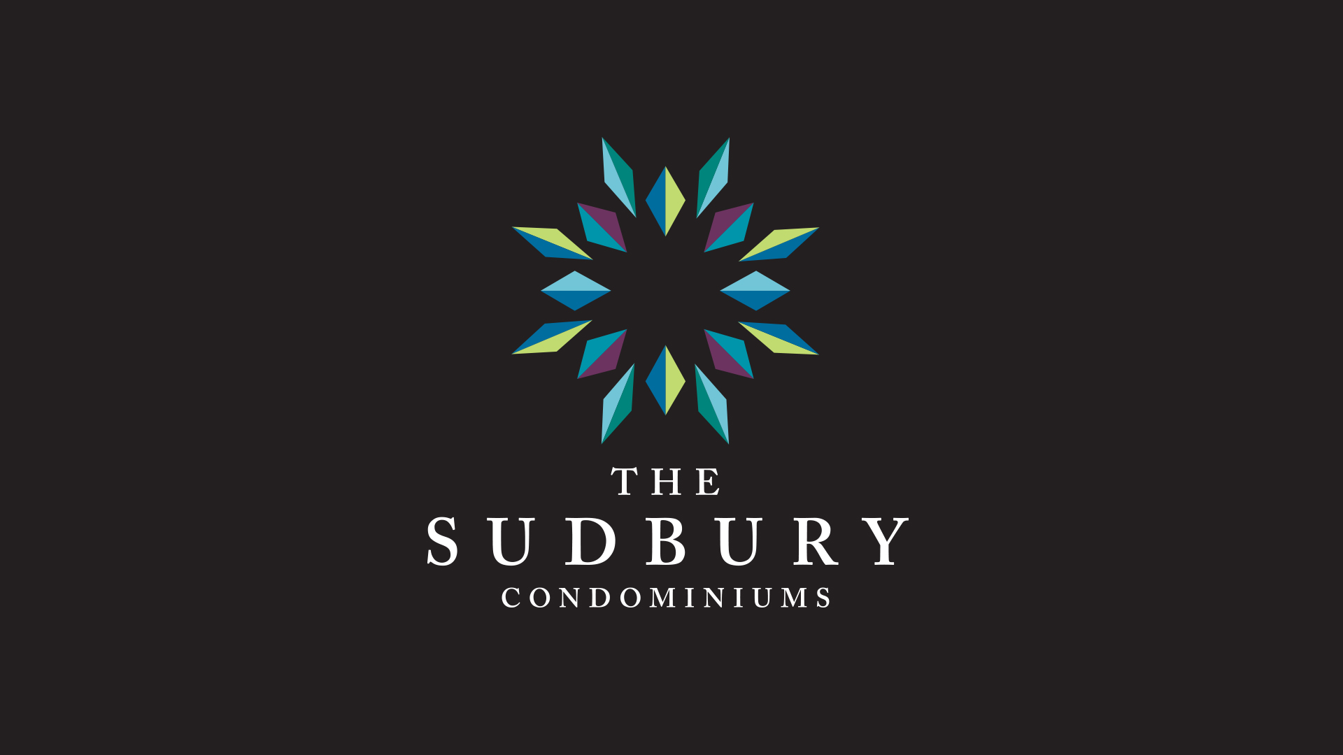 sudbury-color logo on black background by best boston logo designer