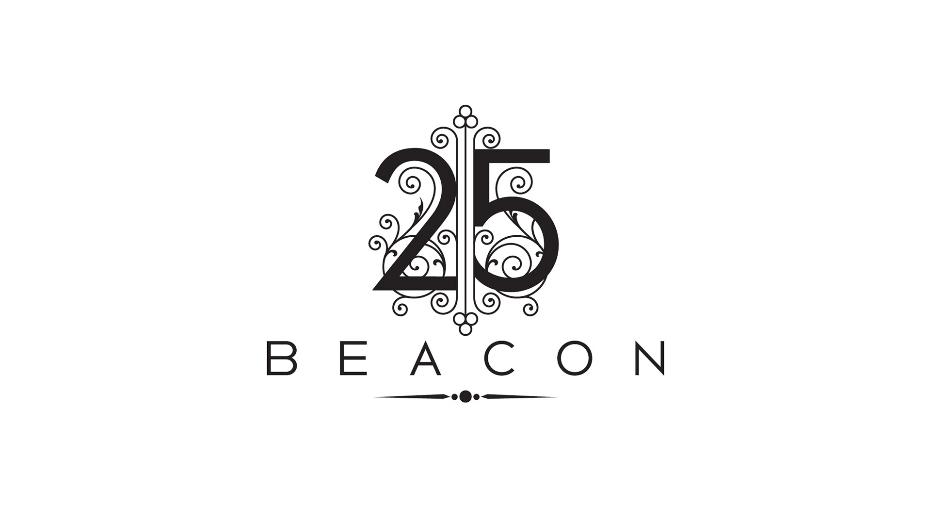 25 beacon black logo on white