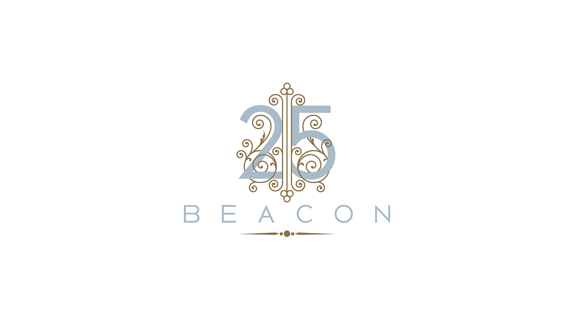 25 beacon logo on white