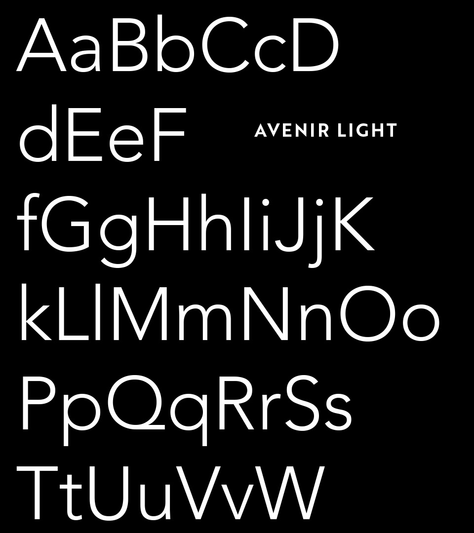 25 beacon street fonts on black