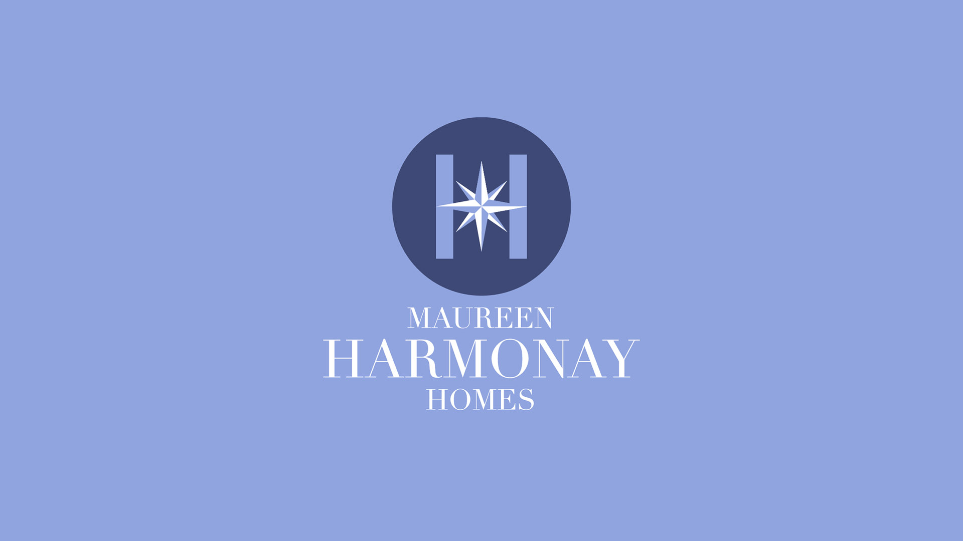 Harmonay Homes logo mark on lavender