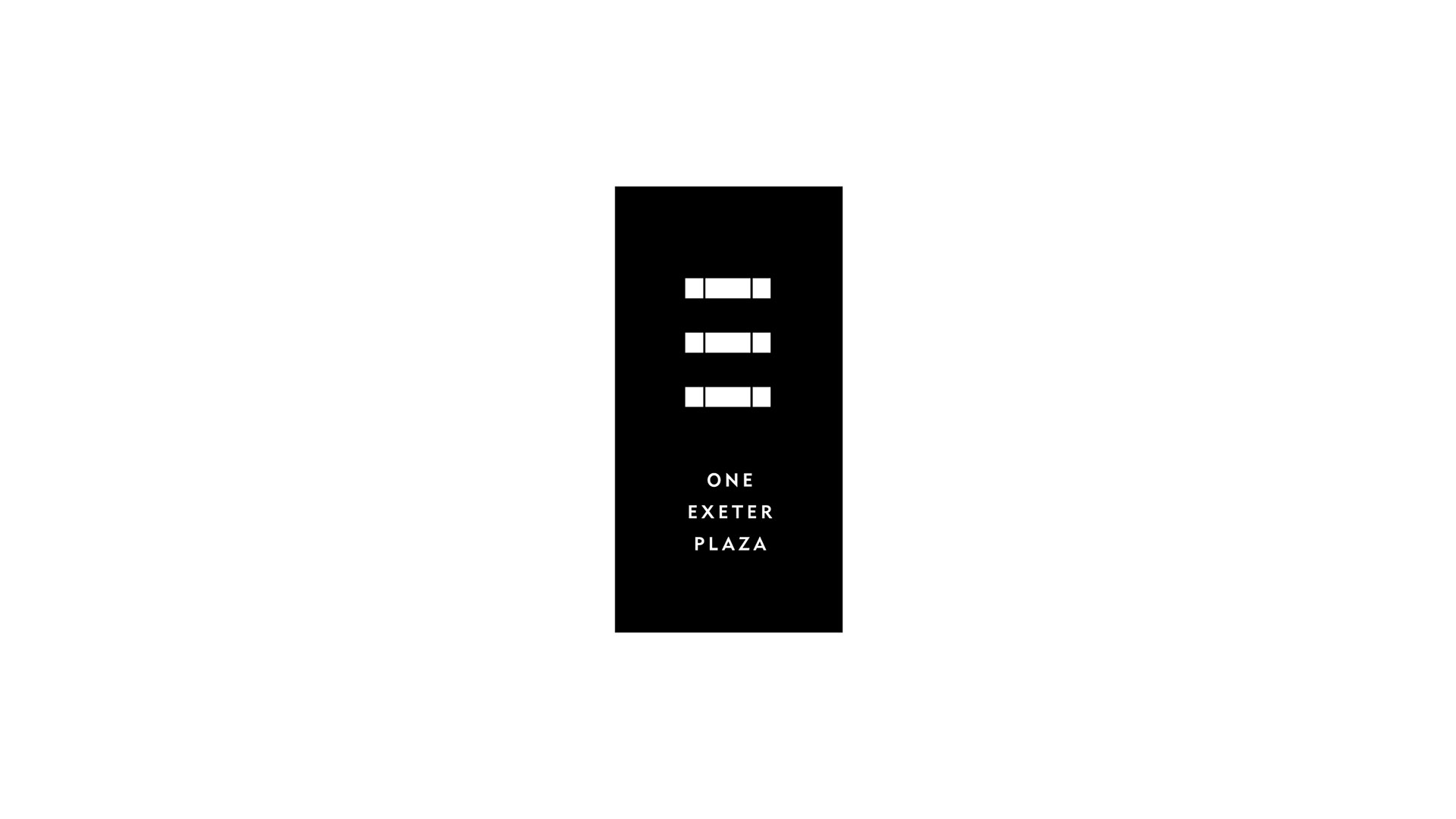 One Exeter black logo for sliders