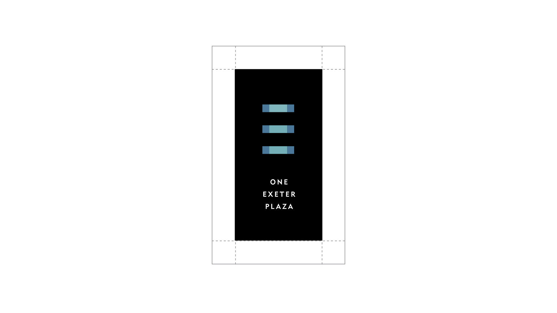 Architectural-inspired One Exeter Plaza logo reflecting the building’s form.