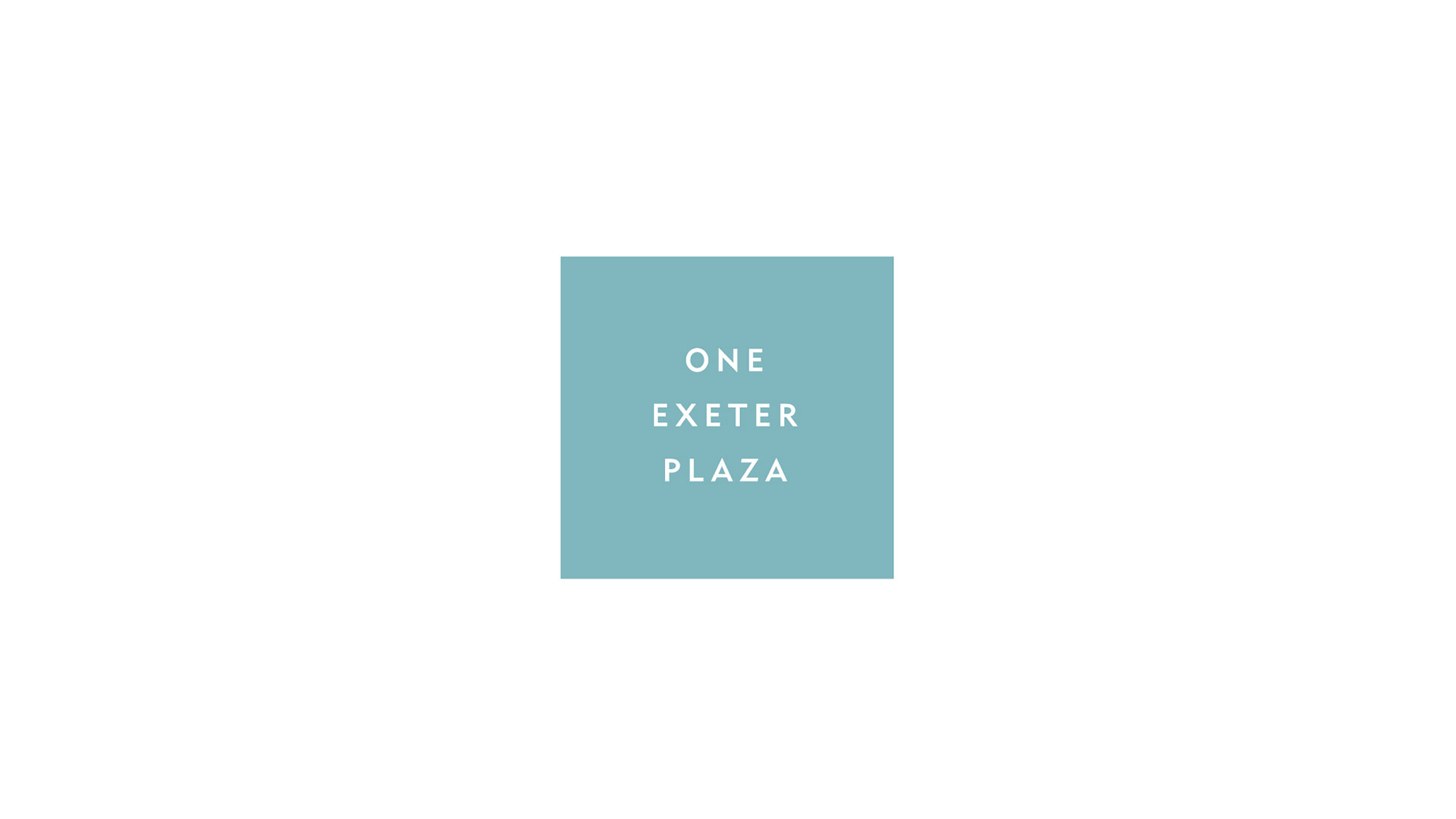 Primary wordmark for One Exeter Plaza designed with clean, contemporary structure.