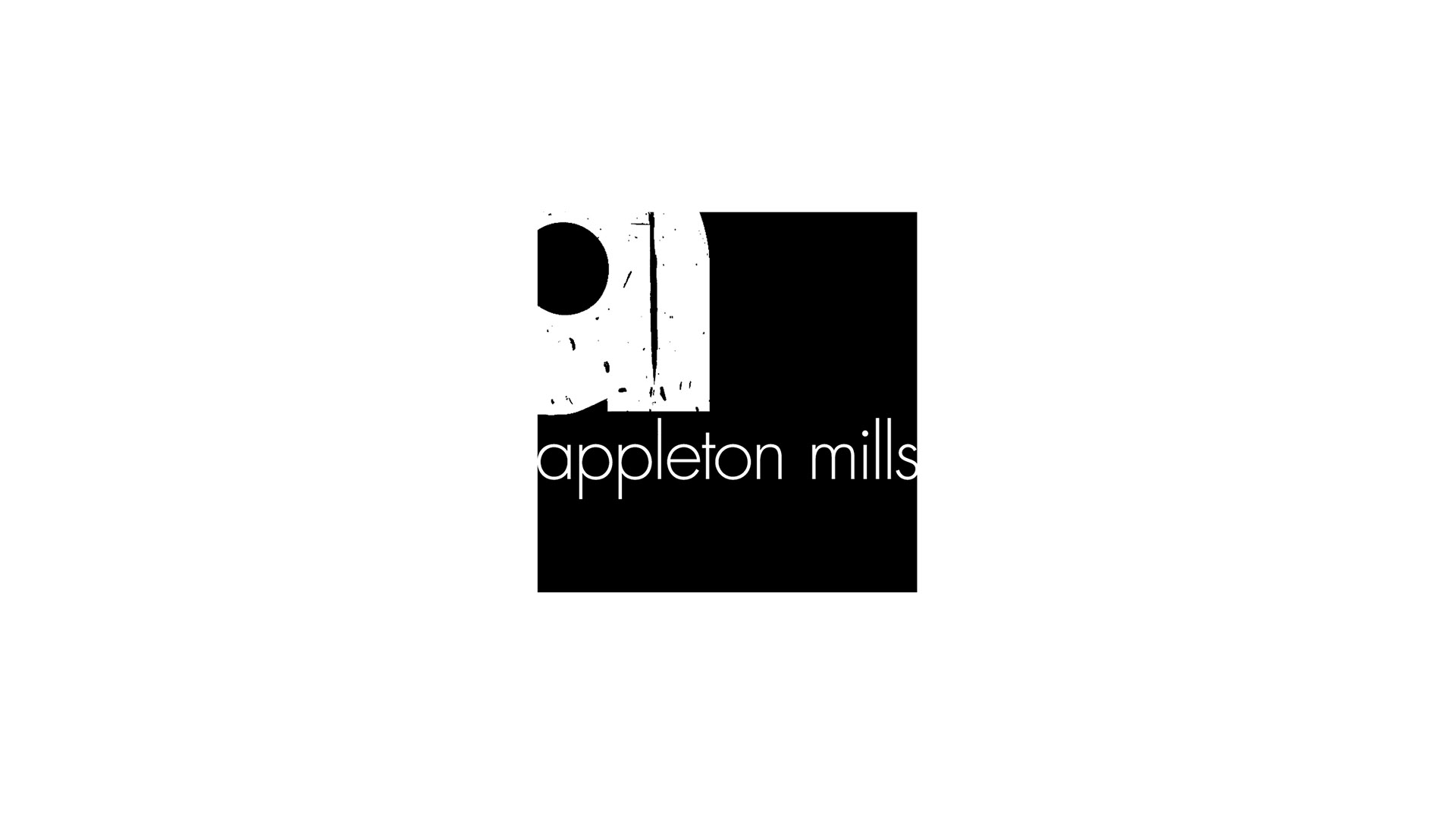 appleton mills black logo on white