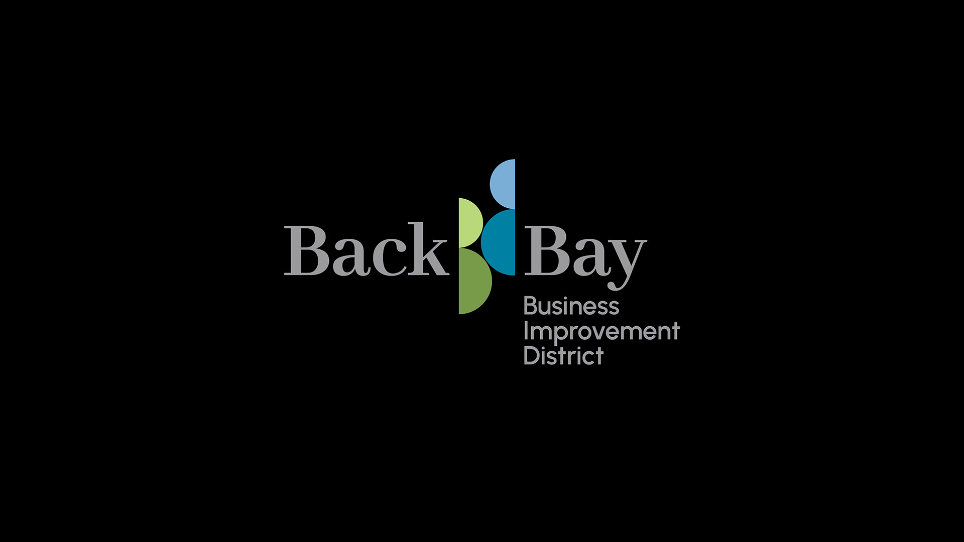 back bay business improvement district logo on black