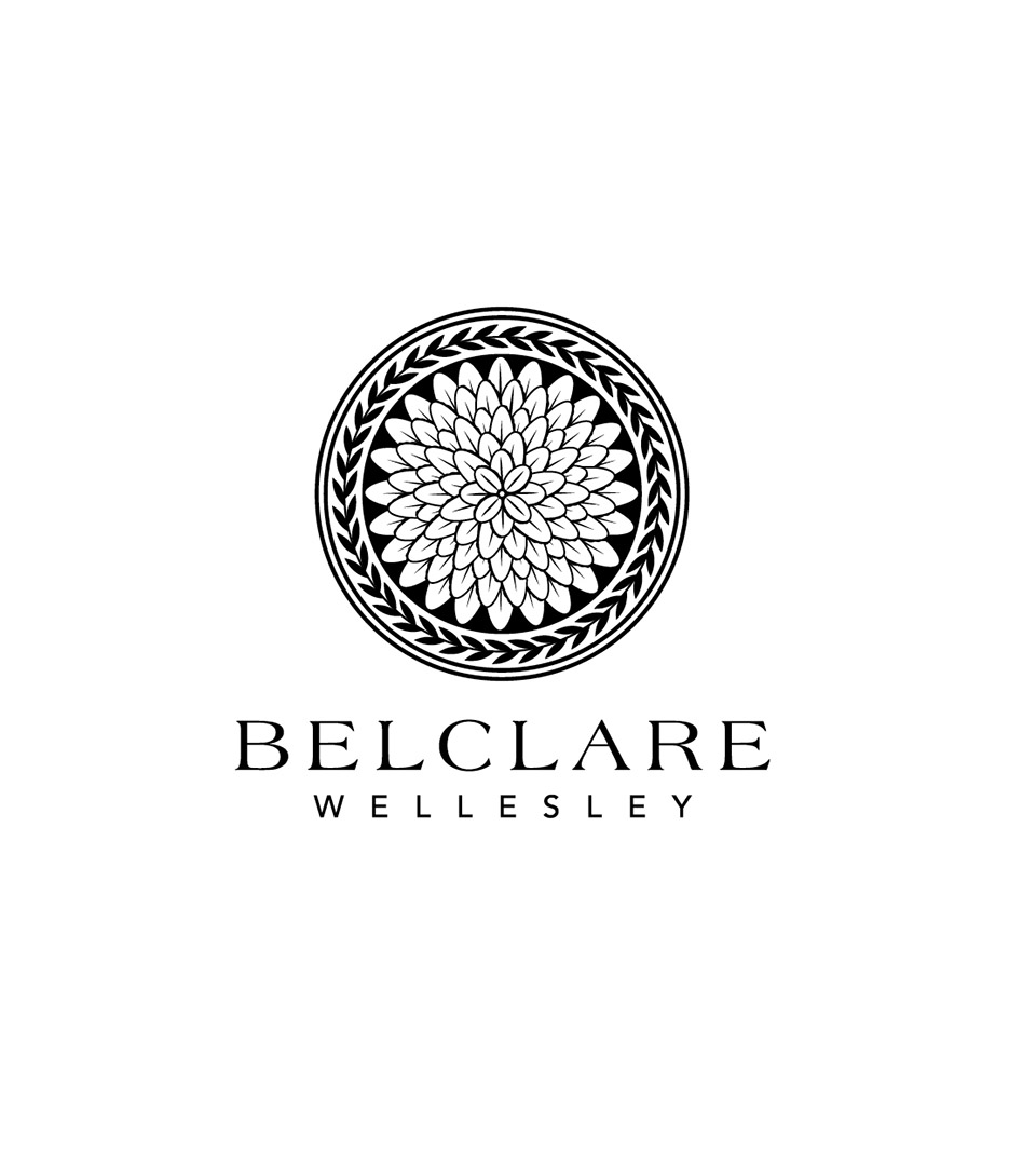 belclare wellesley black logo on white vertical
