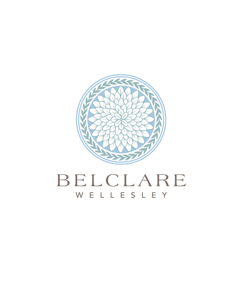belclare wellesley color logo on white vertical