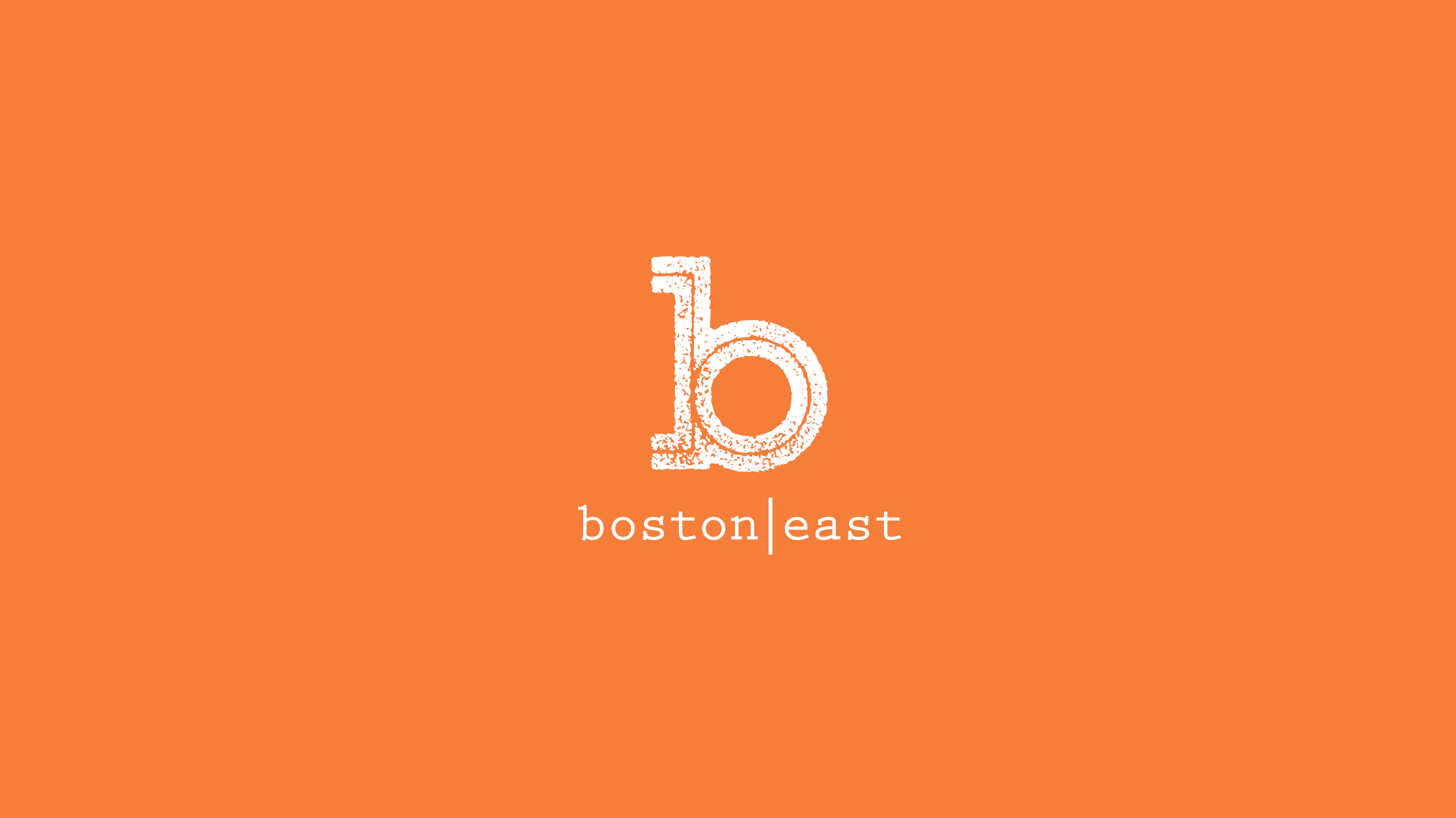 boston east logo on orange background