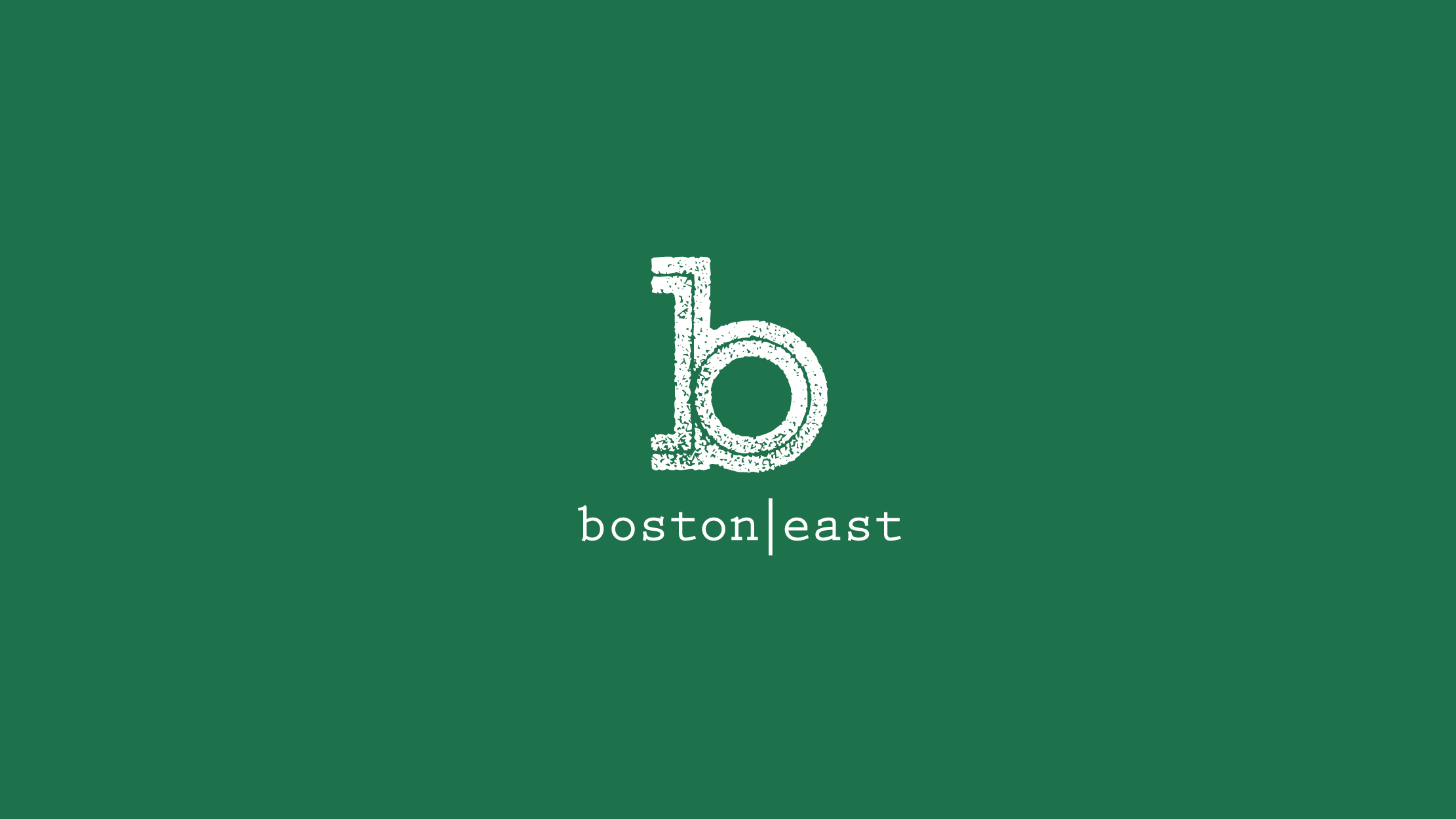boston east logo on a green background