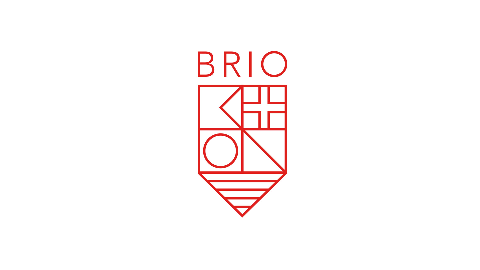 brio red line logo on white