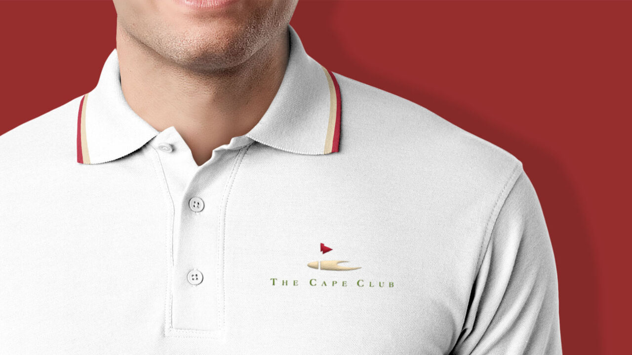 cape club white polo shirt with logo