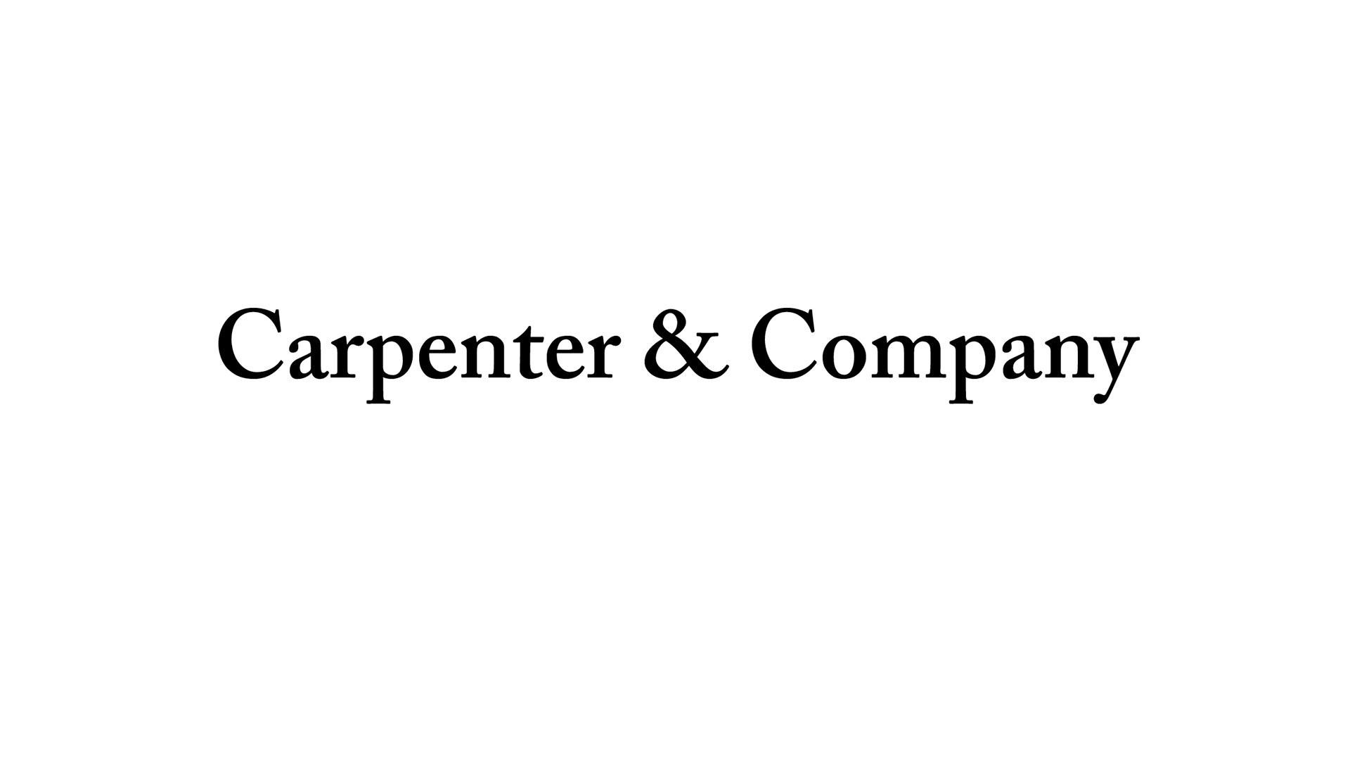 carpenter & company logo black on white