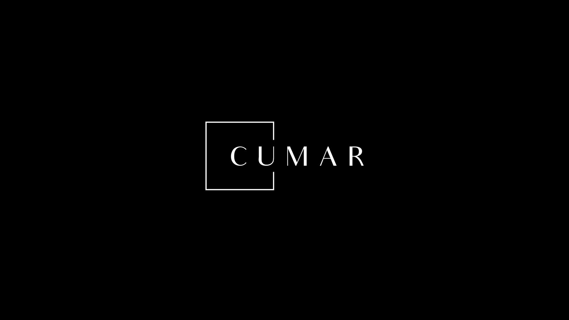 cumar marble and granite logo on black