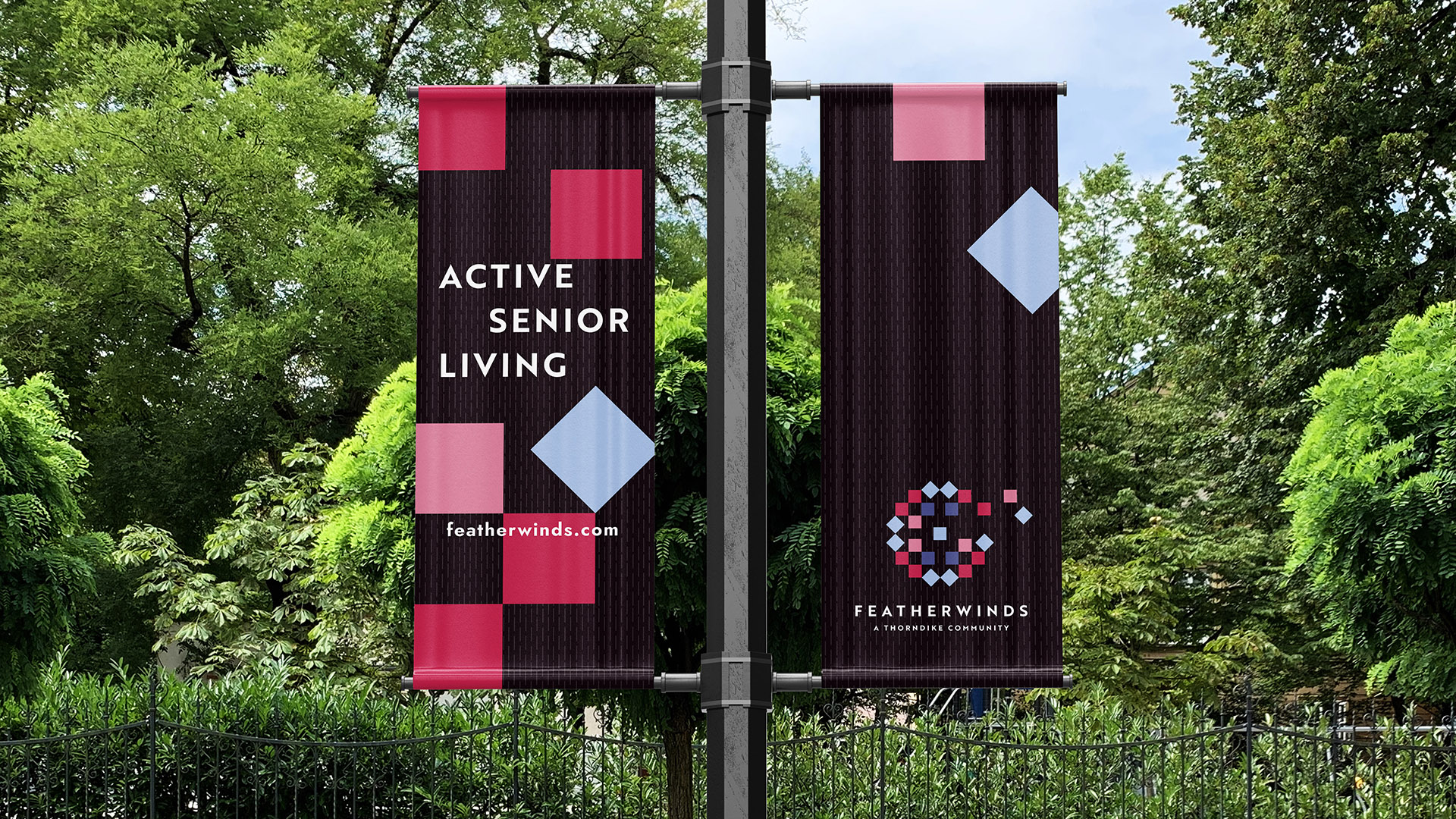 featherwinds active adult living pole flags