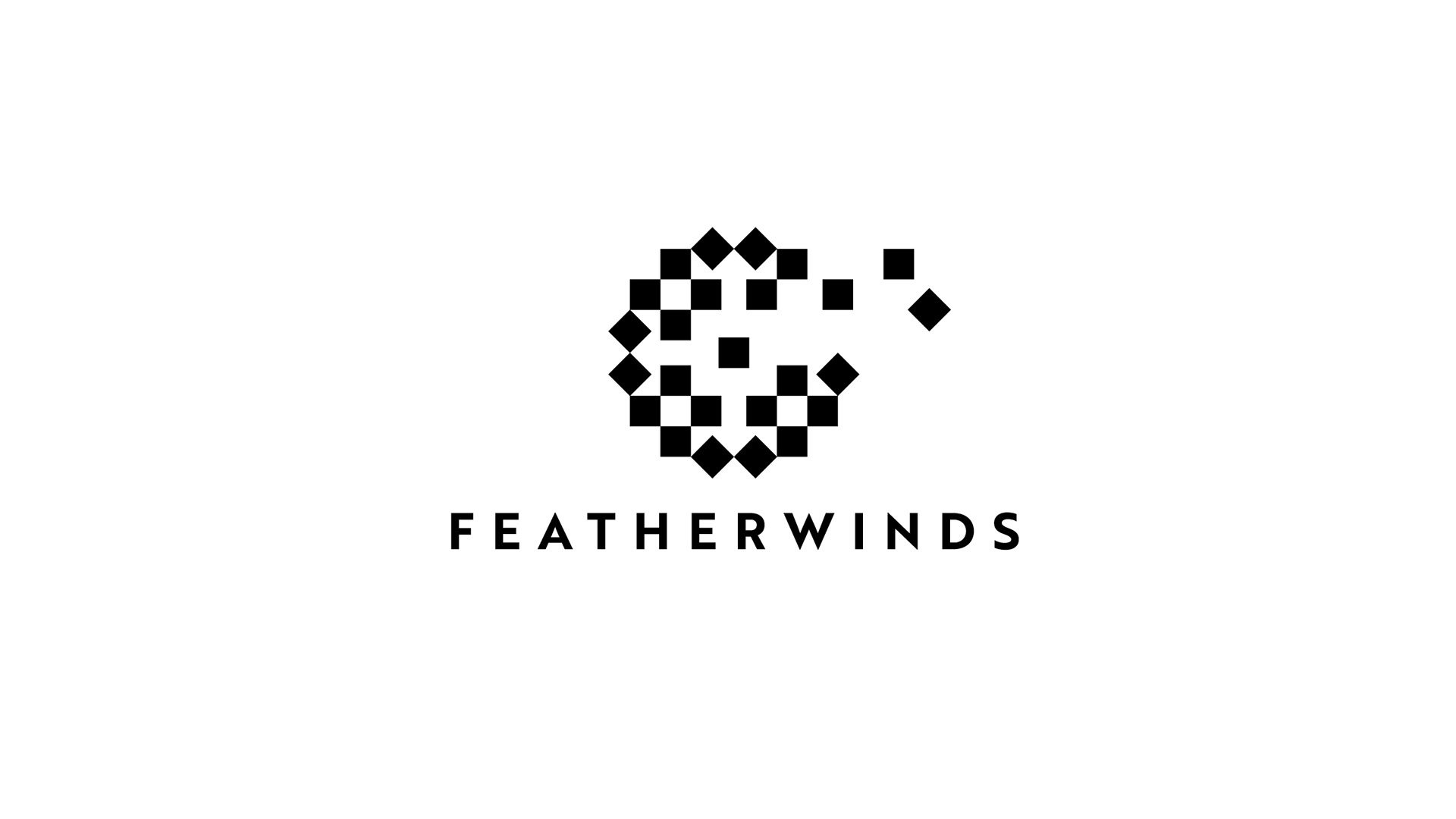 featherwinds black logo on white
