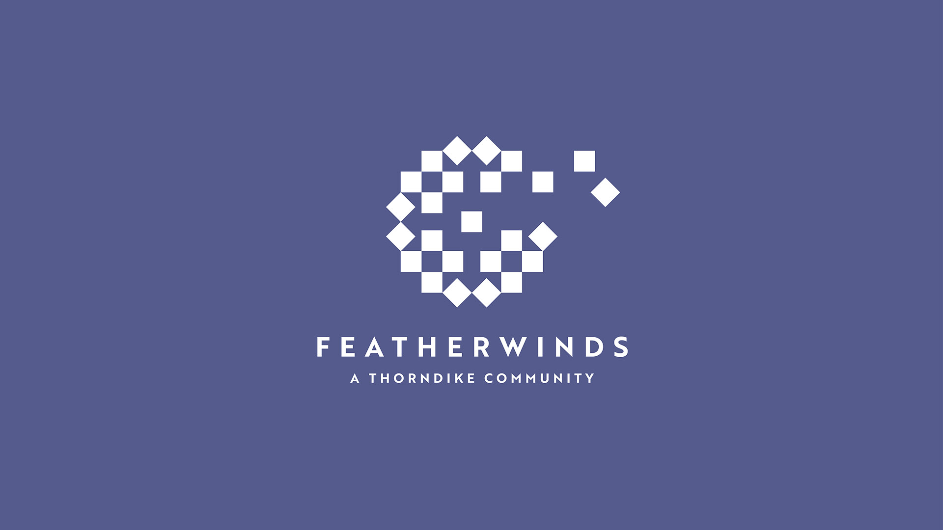 featherwinds white logo on purple