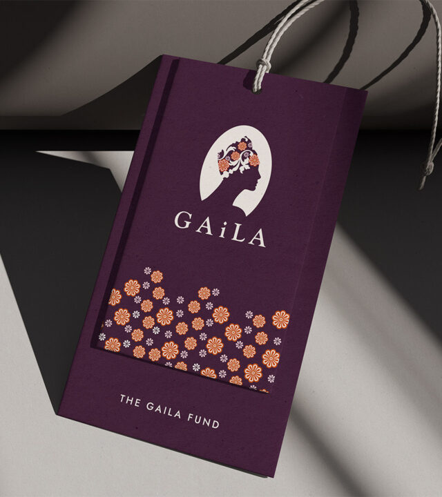 Gaila nonprofit brand identity logo for cancer patient support.