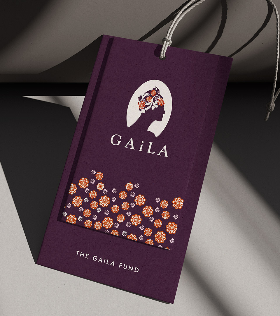 Gaila nonprofit brand identity logo for cancer patient support.