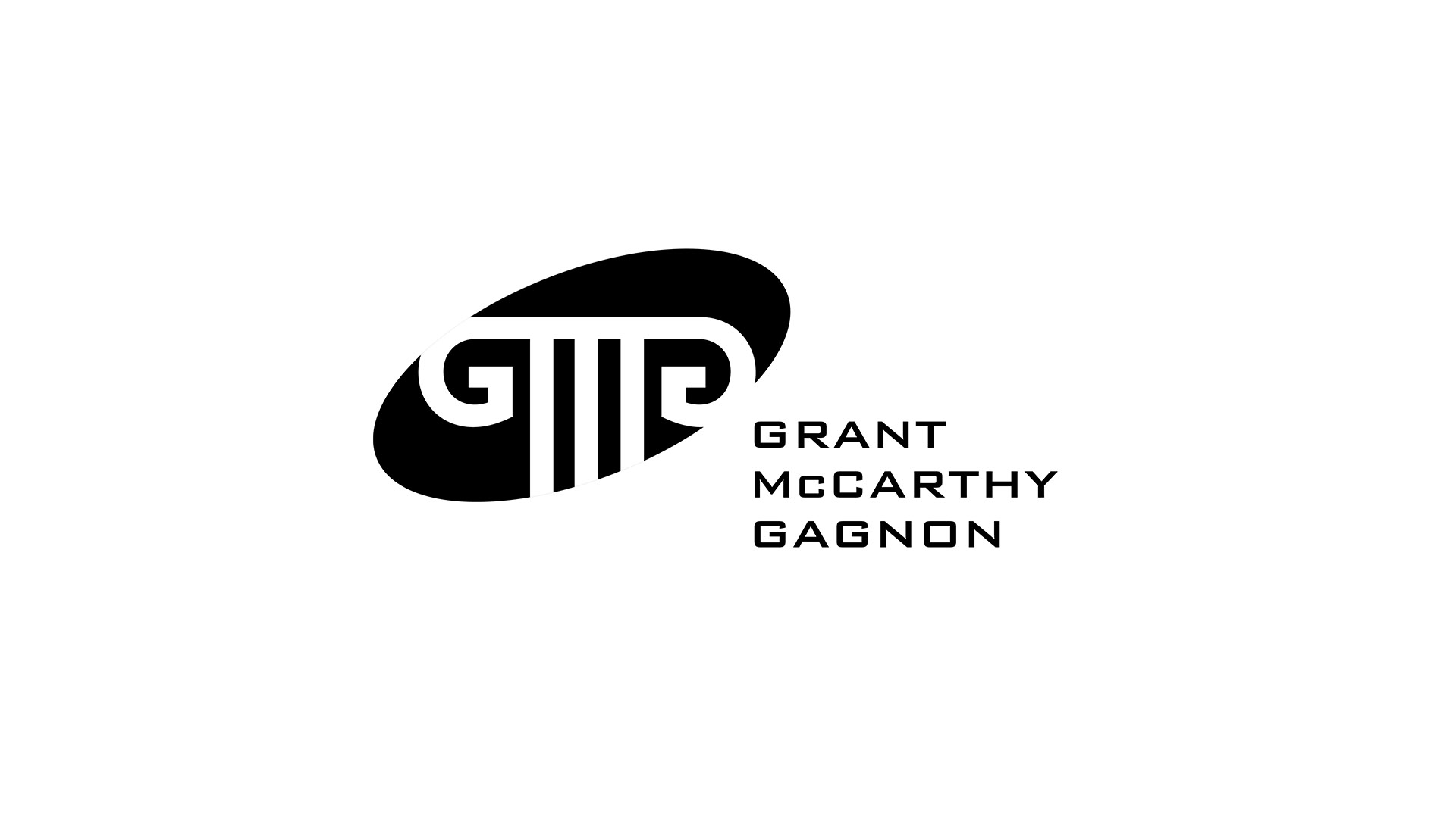 grant mccarthy gagnon black logo on white