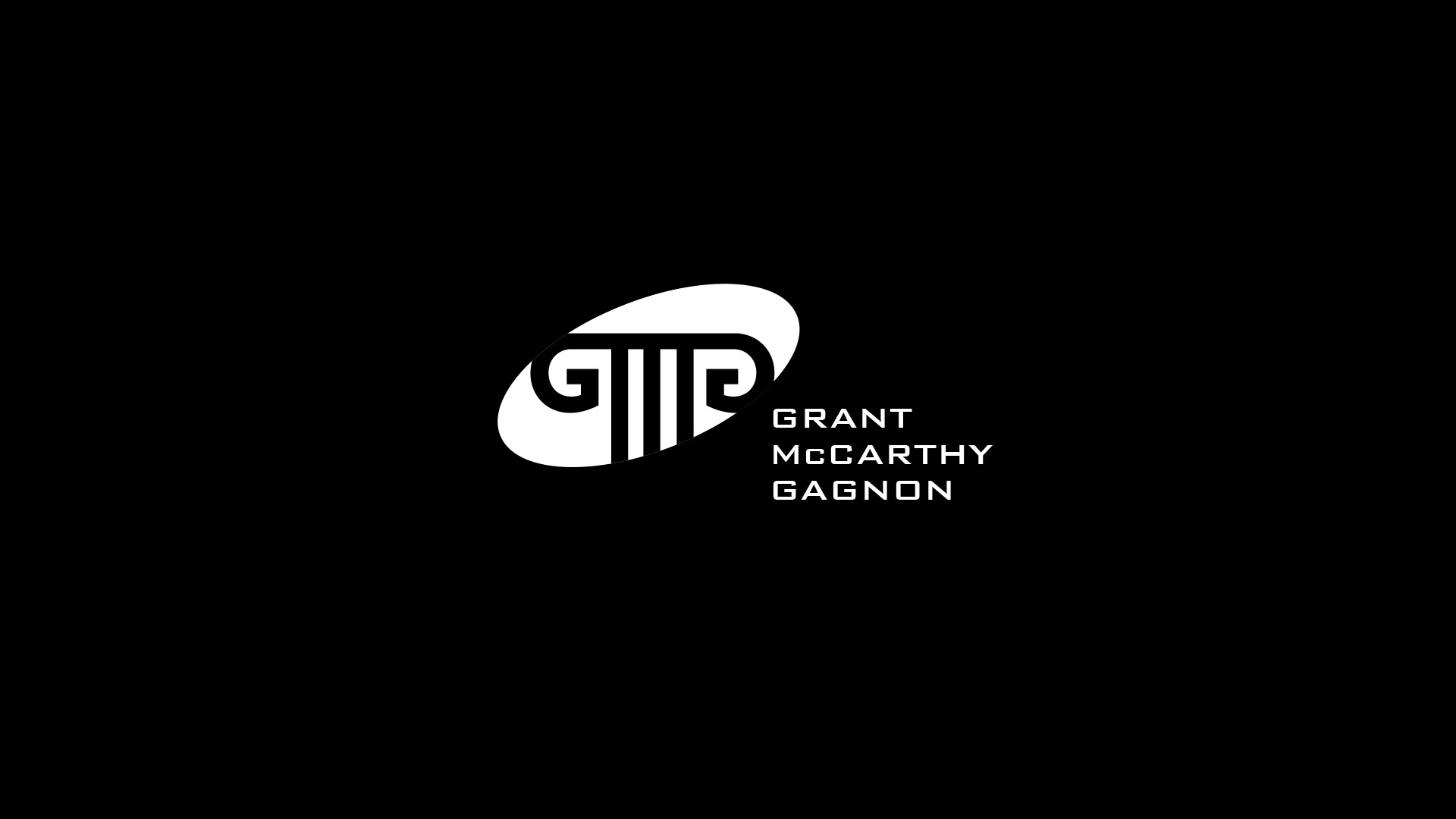 grant mccarthy gagnon logo on black