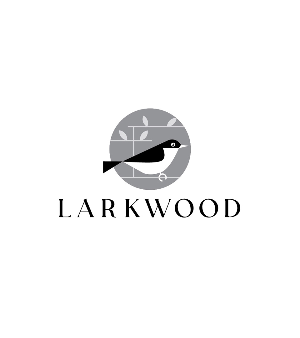 larkwood black and white logo vertical