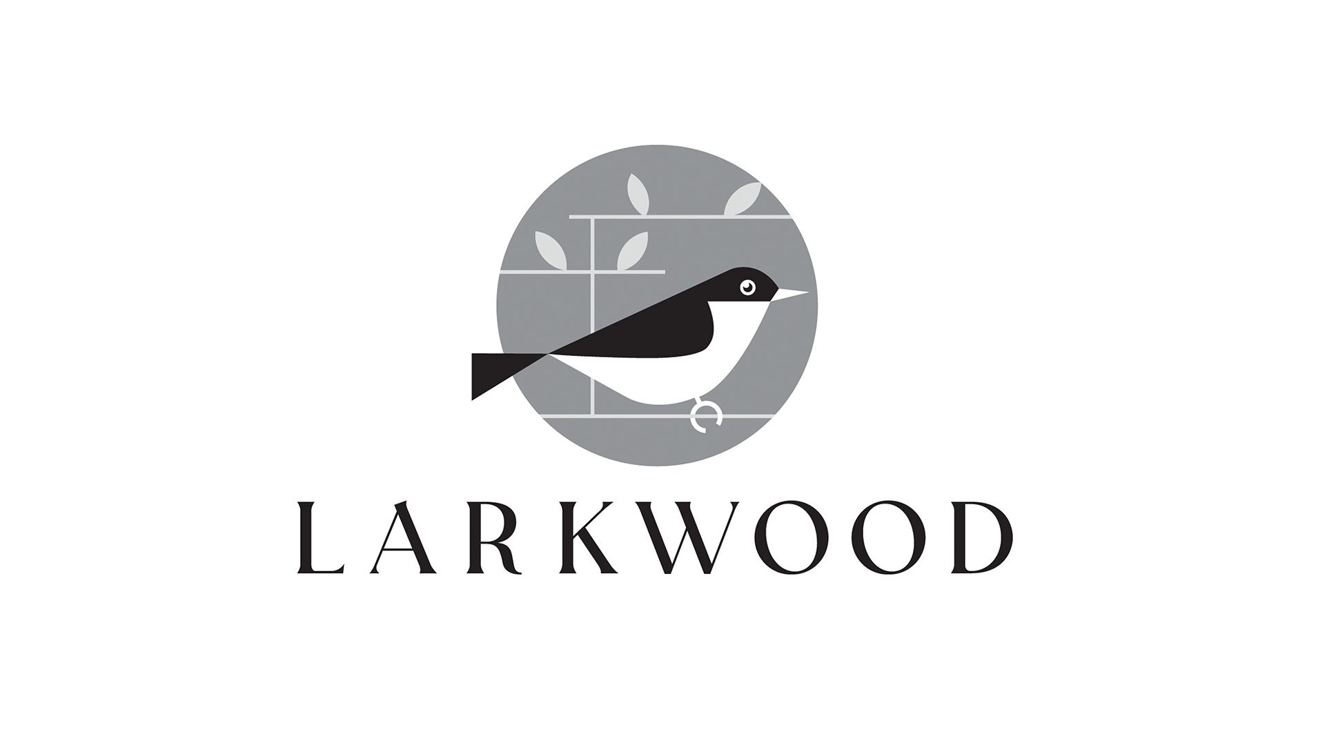 larkwood black and white ogo on white