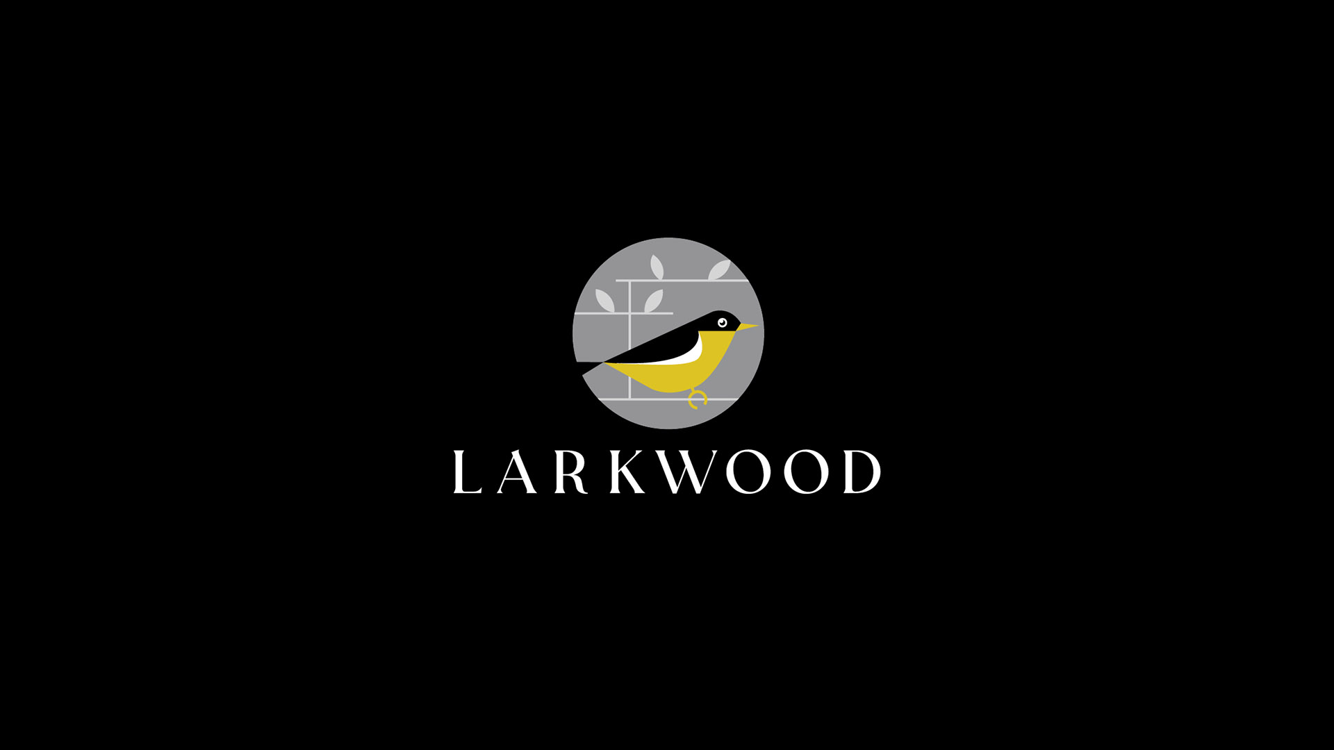 Larkwood logo applied to a botanical pattern reflecting the community’s natural setting.