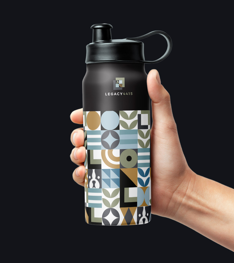 legacy 4415 hand holding water bottle by premiere boston design studio