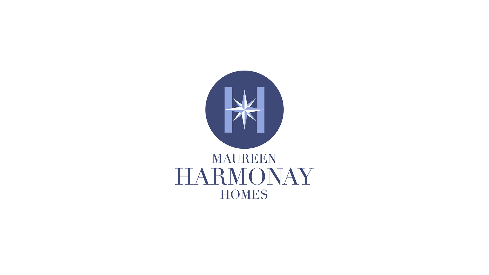 maureen harmonay homes logo design boston on white