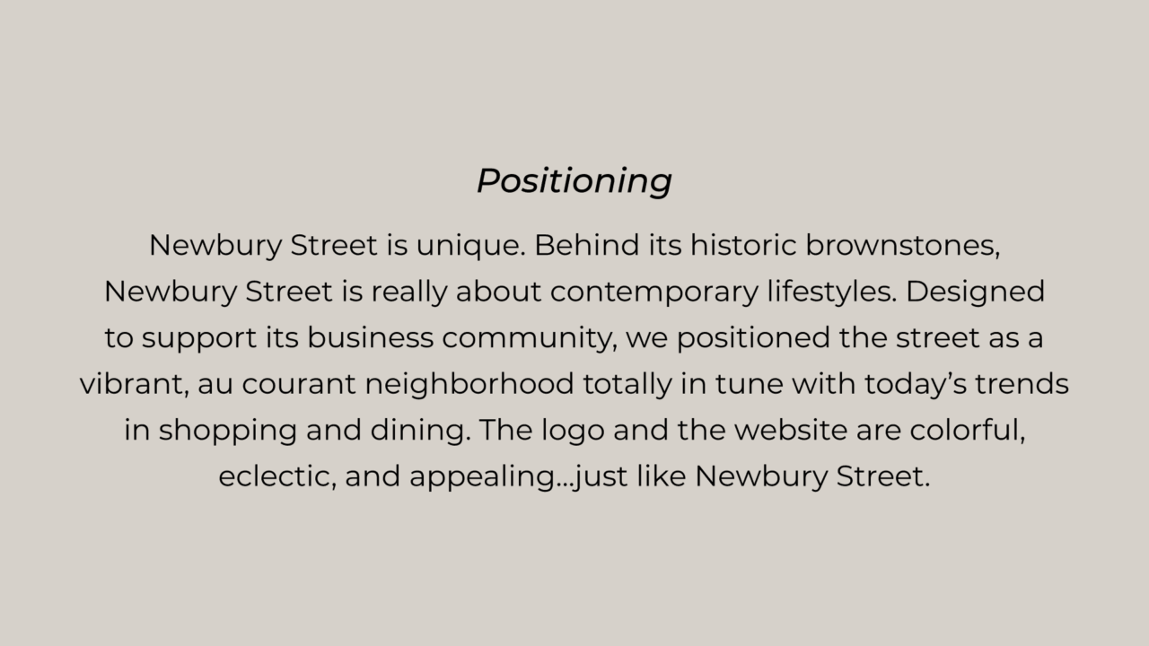 Newbury Street positioning