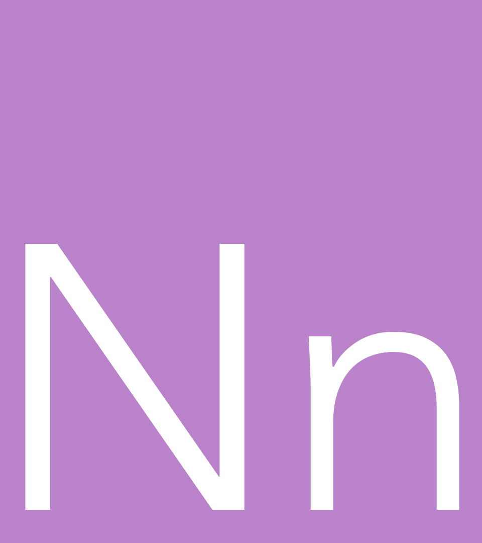 newbury street N font on lavendar