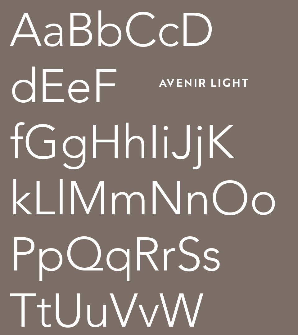 newbury street fonts on warm gray
