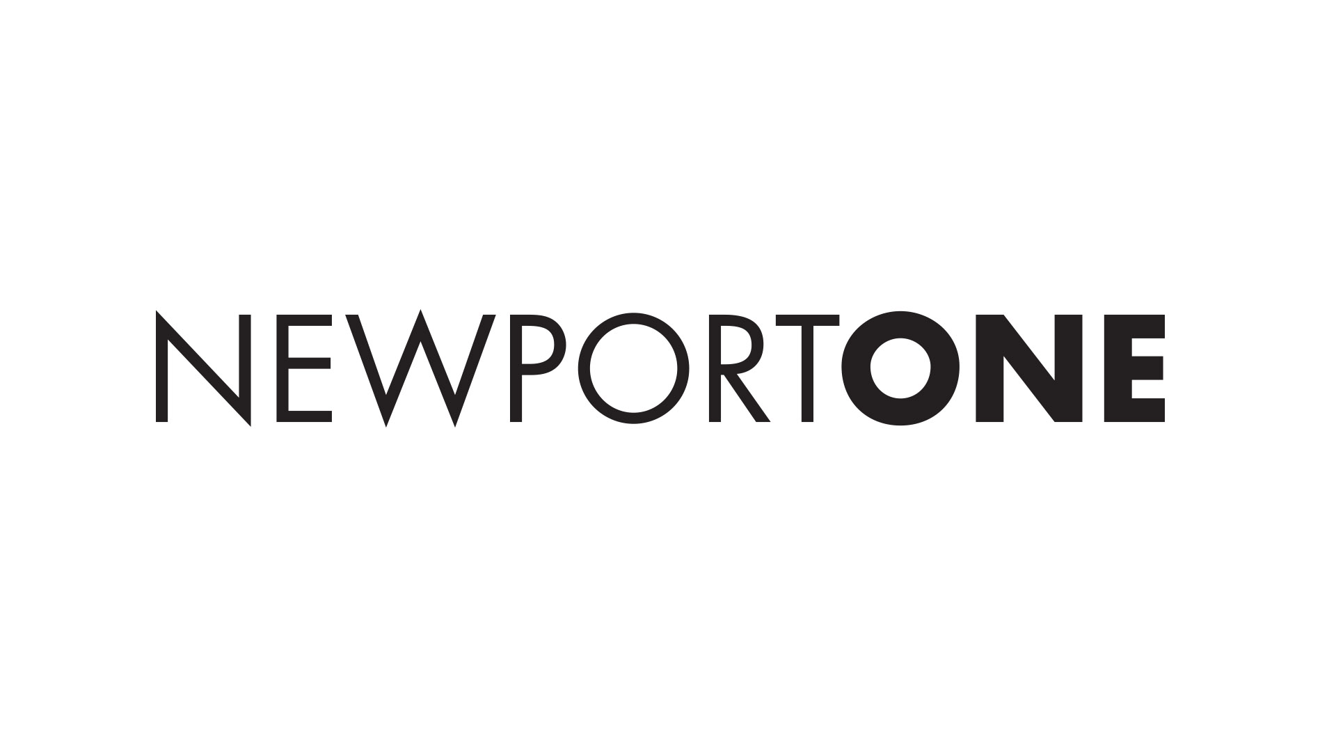 newport one black logo on white